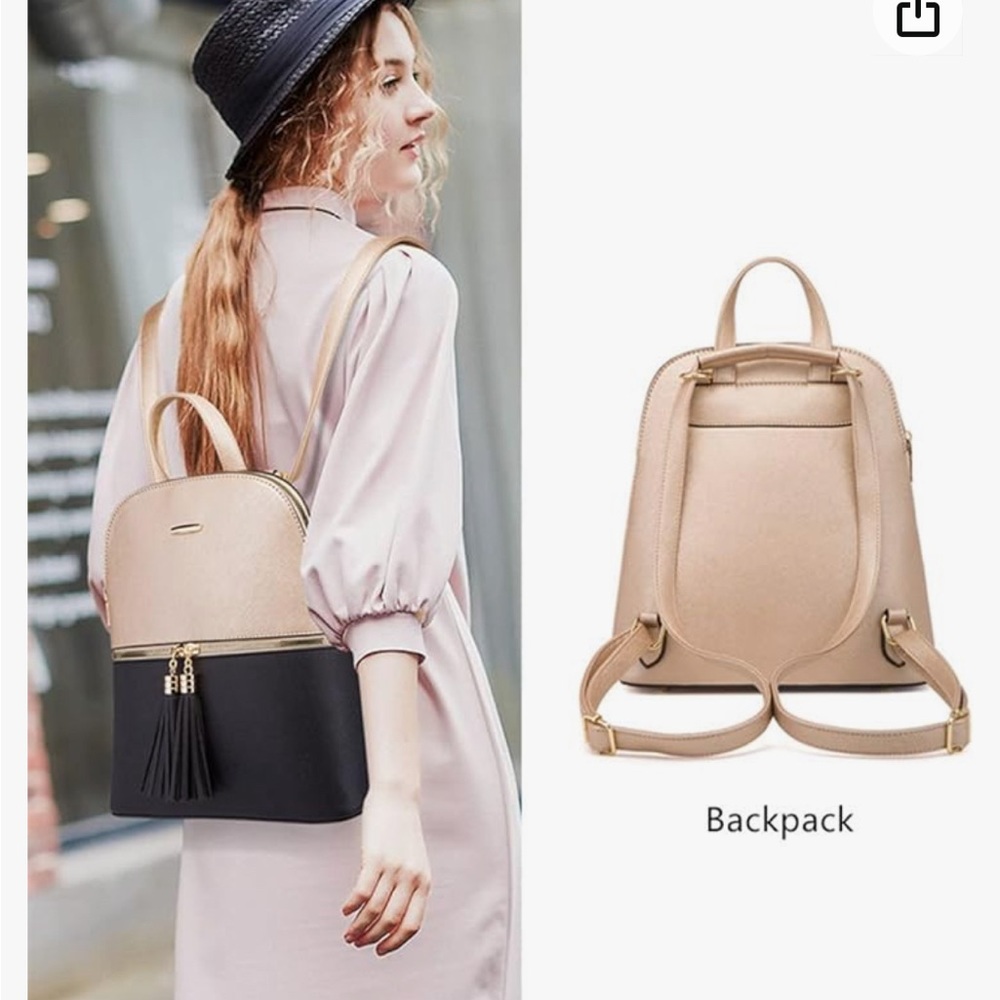 Fashion Backpack Set Women Shoulder Crossbody Bag PU Leather